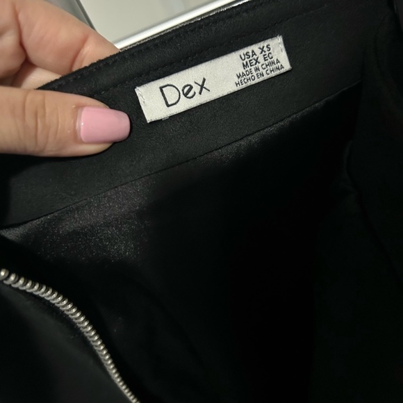 Black Suede Floral Skirt - Picture 2 of 3